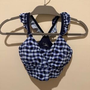 Offline by Aerie Navy and Light Blue Checkered Activewear - Set (Size M?